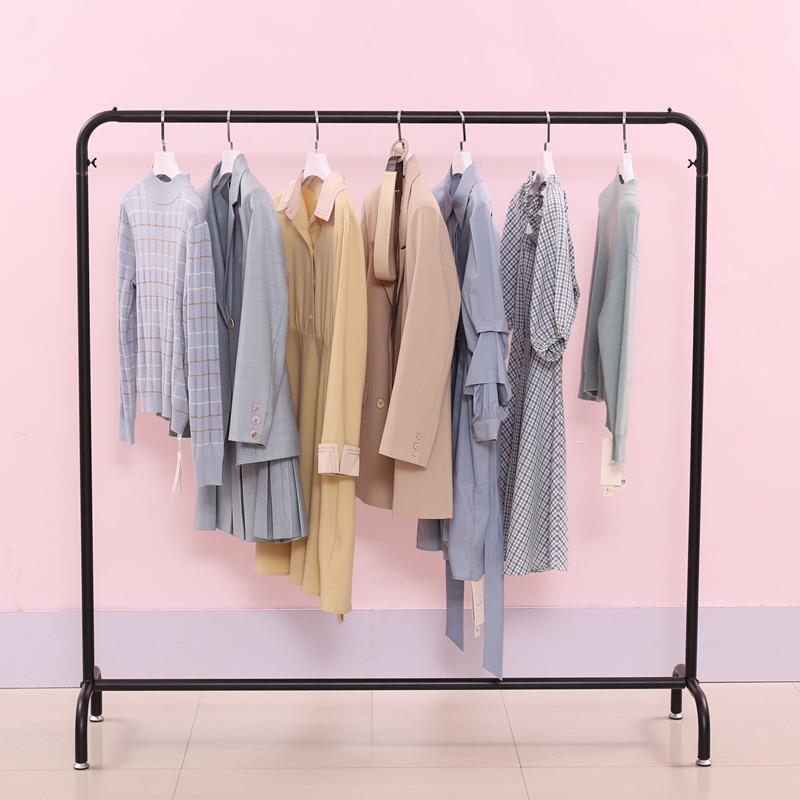 服装店衣架展示架落地中岛挂衣杆铁艺货架男女装挂衣服架子婚纱架