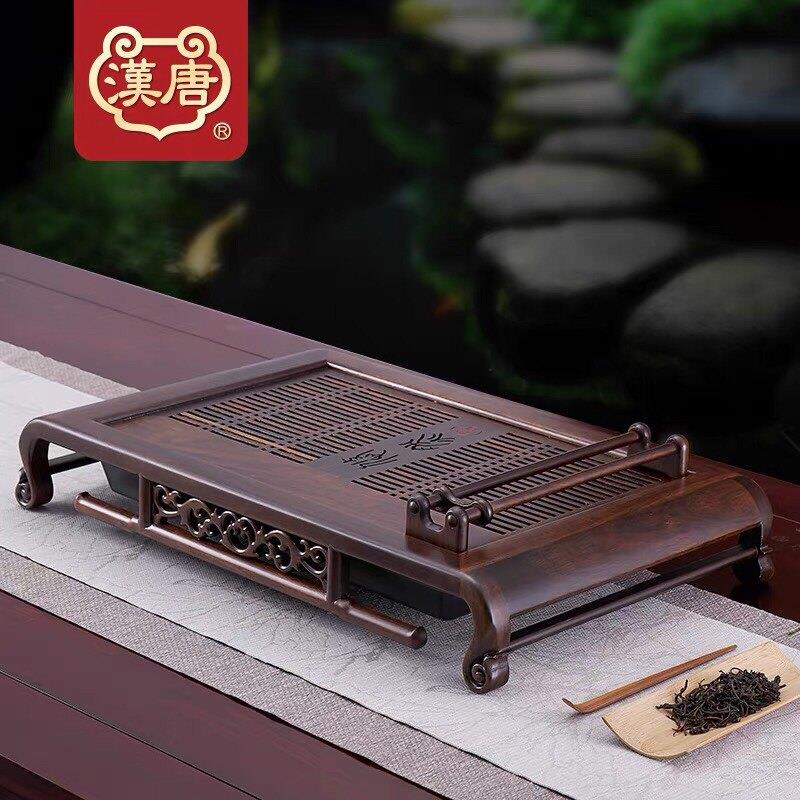 汉唐茶盘实木茶台家用抽屉式储水茶具套组小型茶海排水功夫茶托