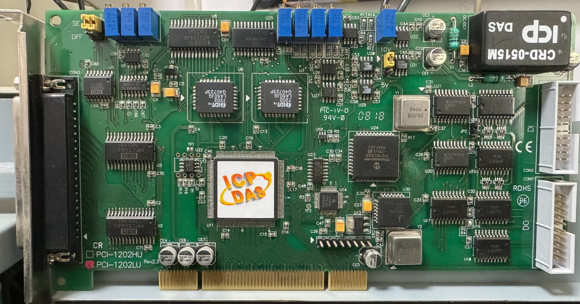 PCI-1802L 泓格板卡/12位330KHz模拟量采集卡