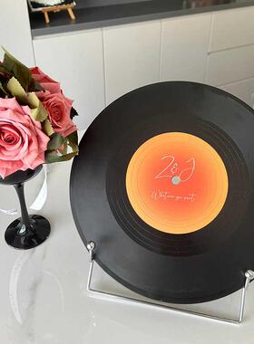 网易云仿真黑胶唱片摆件手工diy客厅装饰定制时钟周杰伦家居装饰