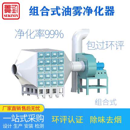 车间厨房油烟净化器大型油雾收集器集中式油烟净化商用管道集