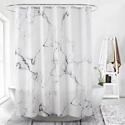 B10Creative marble Waterproof polyester shower curtain OTR1