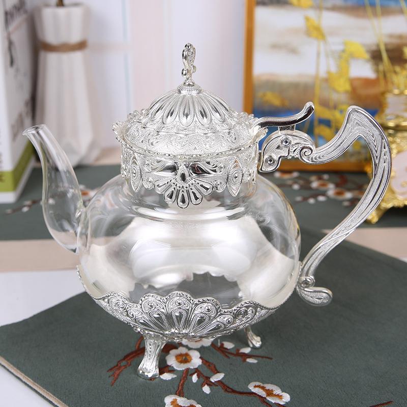 茶壶手工小茶壶家用酒壶玻璃金属壶家用咖啡壶凉水壶酒工艺品酒具