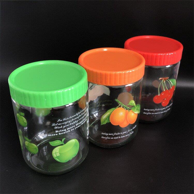 包邮 贴花玻璃瓶1200ML厨房泡菜罐子萝卜干储存瓶五谷豆类收纳瓶