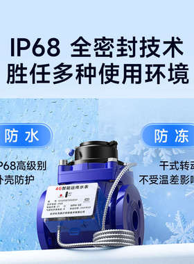 工业大口径智能水表 4G/NB无线远传水表 法兰水表DN50/100赠系统