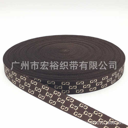 提花织带手机绳细带鞋材箱包服装辅料无弹织带厂家直销定做2.0CM