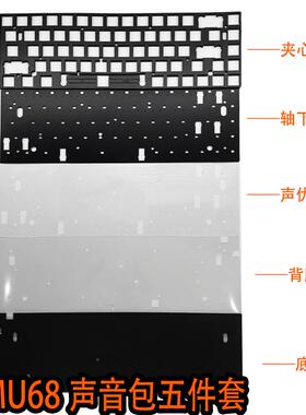 艾岩IYX-MU68/MU68PRO电竞磁轴键盘声音包PORON夹心IXPE轴下垫PET