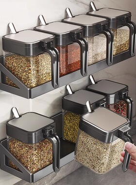 佐料调料盒置物架组合套装调味罐瓶收纳架厨房盐罐密封调料瓶