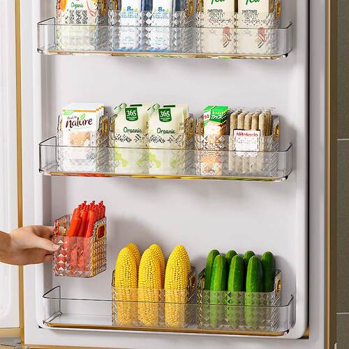 Kitchen Refrigerator Side Door Organizer, Home Food Storage