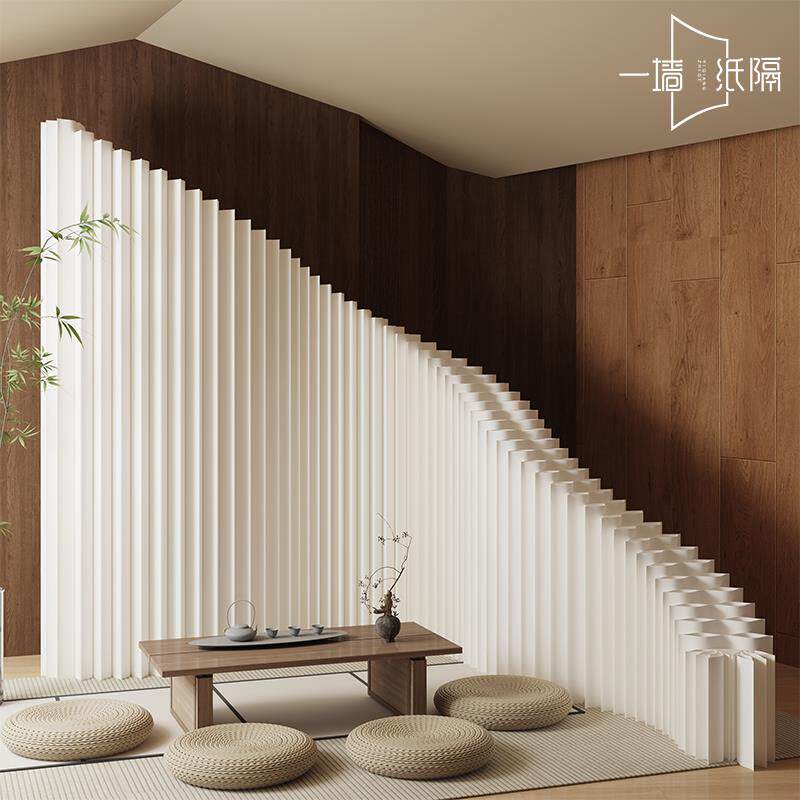 屏风隔断折叠办公室隔断墙直播间背景板房间分隔板婚庆道具纸屏风