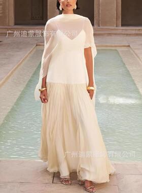 Dress, scarf, flowing suspender, long skirt, fairy dress