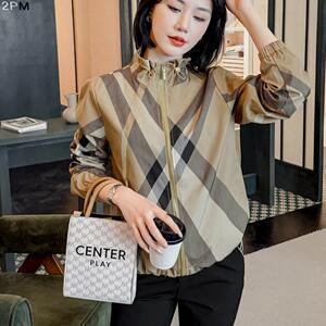 轻奢英伦2026春季新款女装高贵格纹夹克气质显瘦休闲百搭外套