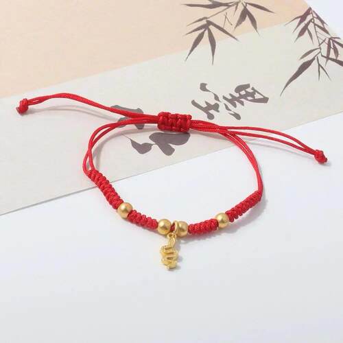 2025 Snake Year Lucky Red Rope Bracelet Chinese Style Snake