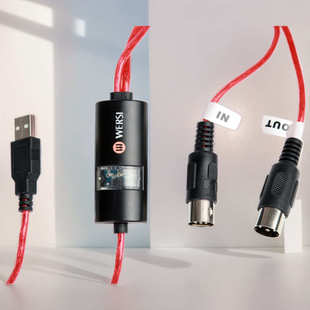 cable MidiPort midi 音乐编辑线 电钢琴电子鼓 USB WERSI MIDI线