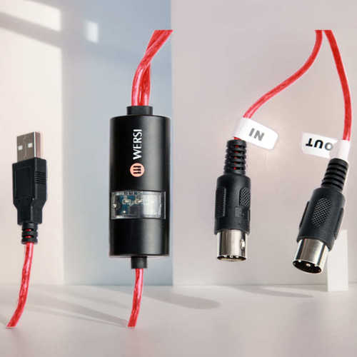 WERSI USB MIDI线 MidiPort midi cable 电钢琴电子鼓 音乐编辑线