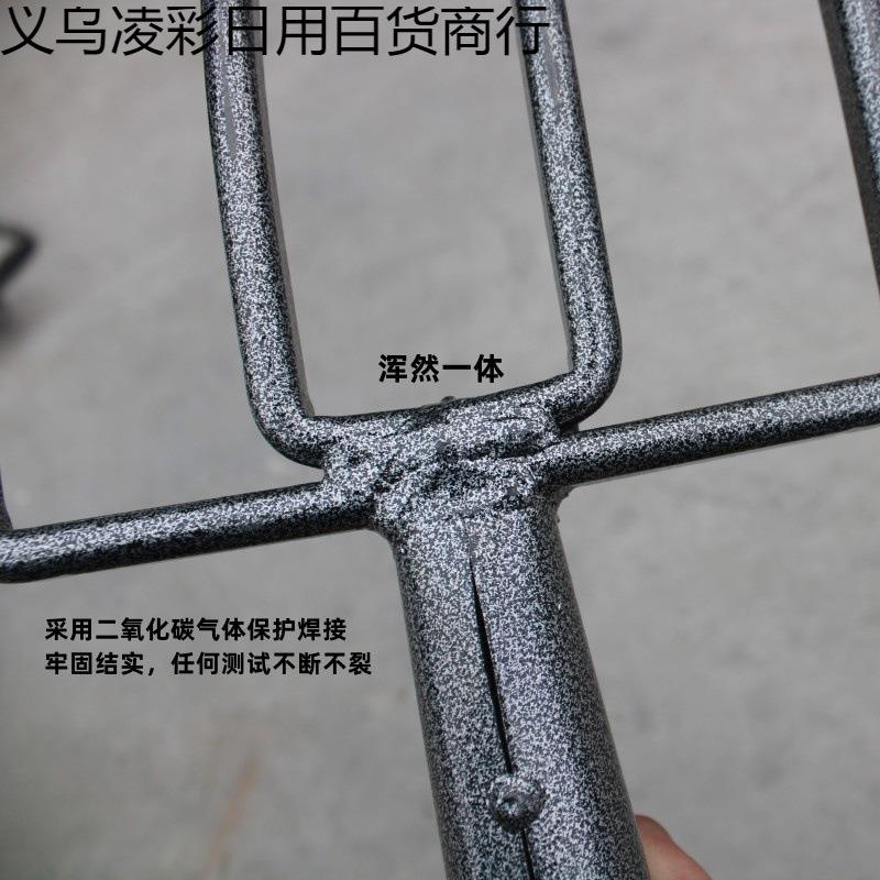 四齿叉实心新款全锰钢加粗加重叉子农用叉粪四股叉头松土翻地