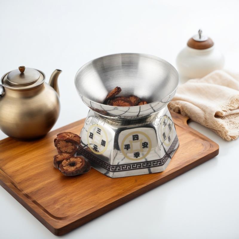 不锈钢茶水桶古井型架网过滤网耐高温茶漏网精品覆古茶具配件茶道