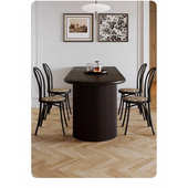 美式 复古餐桌实木桌子家用餐厅桌子椅子客厅吃饭桌长方形饭桌