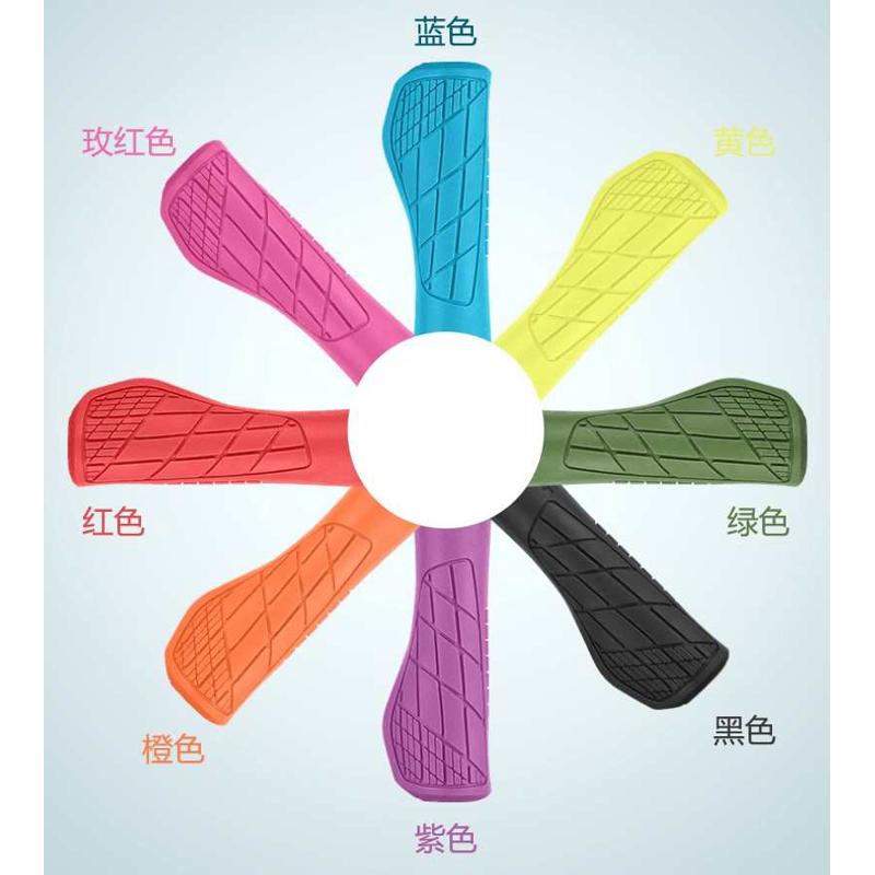 Rafael莱发山地车把套自行车单边锁死彩色硅胶把套带掌托舒适把套