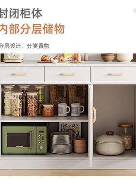 餐边柜新玻中BIF式酒柜客厅茶璃橱柜碗储物置物实木腿现代简约水