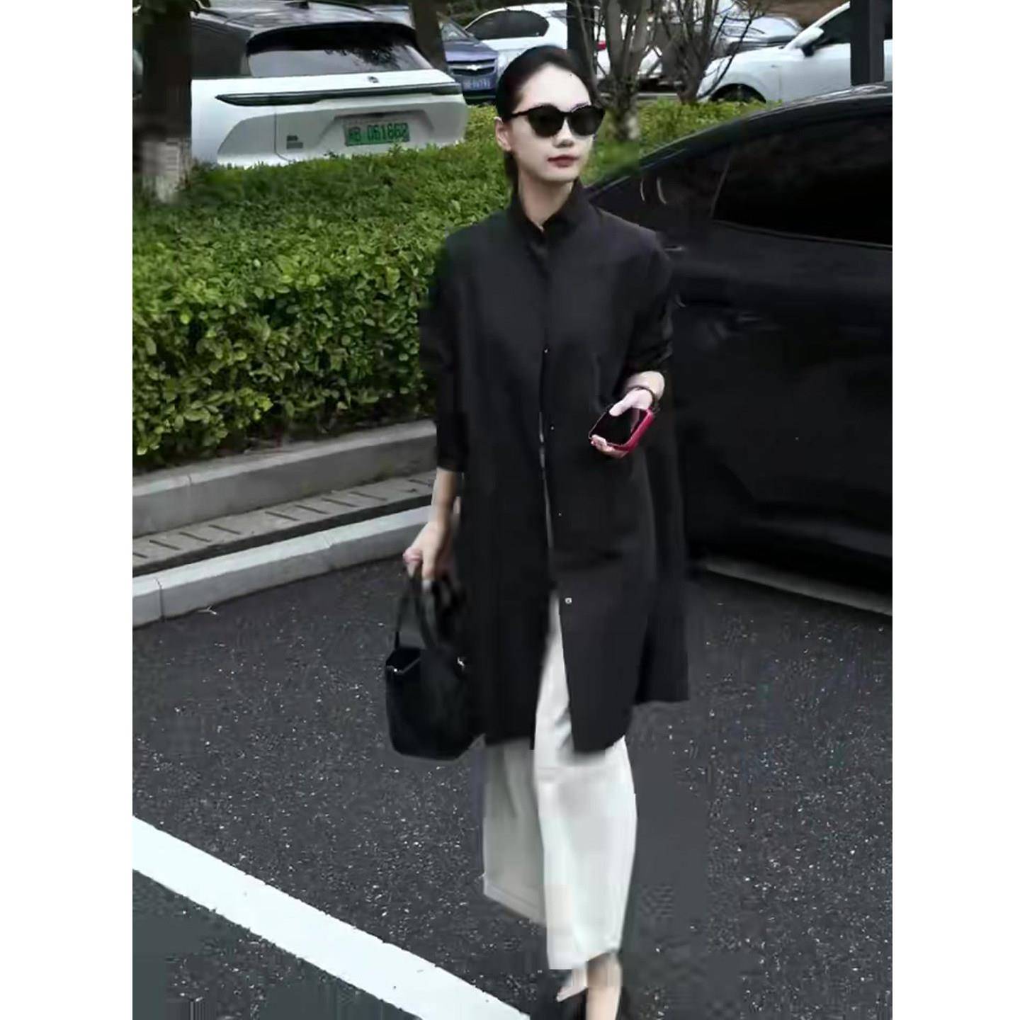 好货欧货气质套装女2026春季新款中长款风衣外套+阔腿裤爆款两件