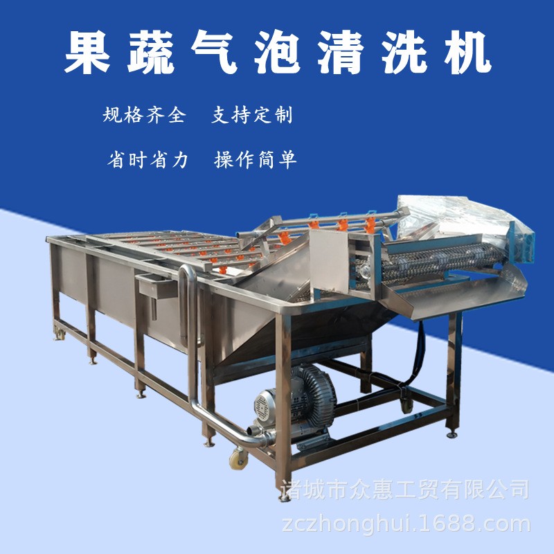 全自动水果蔬菜气泡清洗机高压喷淋式清洗机多功能中药材清洗设备