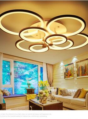 2025新形吸款形环现代简约全套卧室圆餐厅灯客81497厅顶灯中山吊