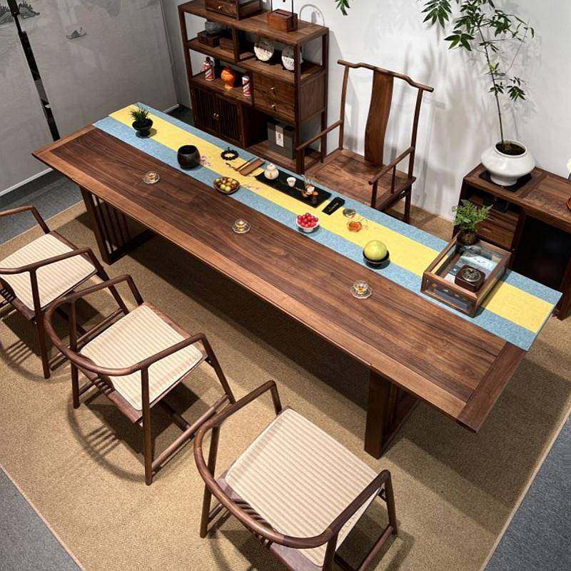 新中式北美黑胡桃木茶桌宋式美学禅意酒店茶室会所办公高级感家俱,住宅家具,家用茶台/茶桌,淘宝优惠券,粉丝福利购,淘宝优惠卷