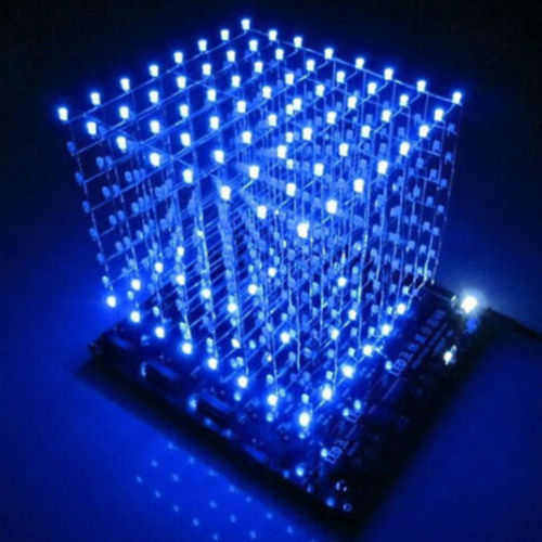 3D8光立方DIY套件(573+2803+5a60s2)8*8*8光立方 蓝/红/绿/黄色