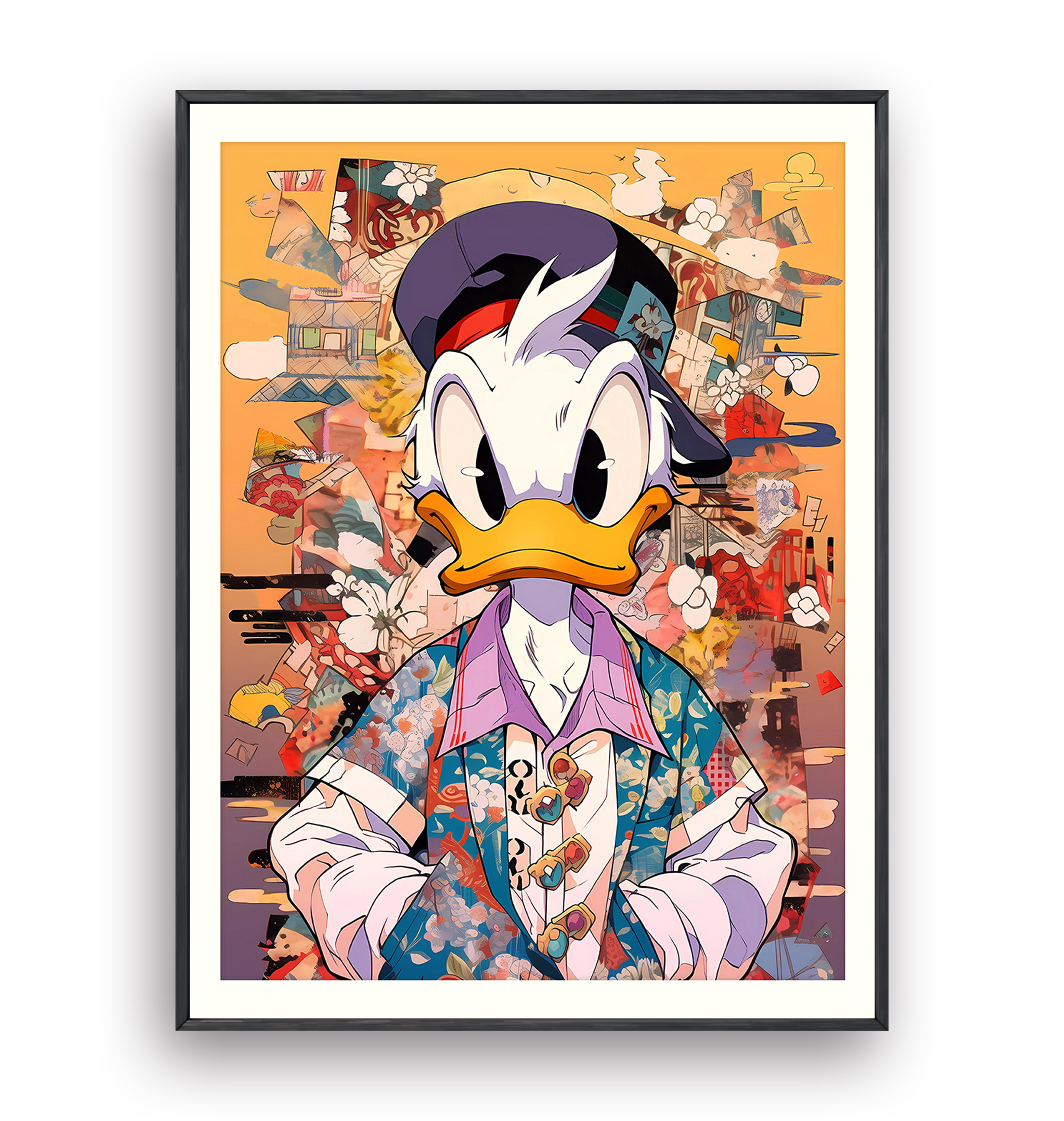 装饰画艺术家麋鹿的巧克力《唐老鸭1》限量版画客厅卧室玄关挂画图片