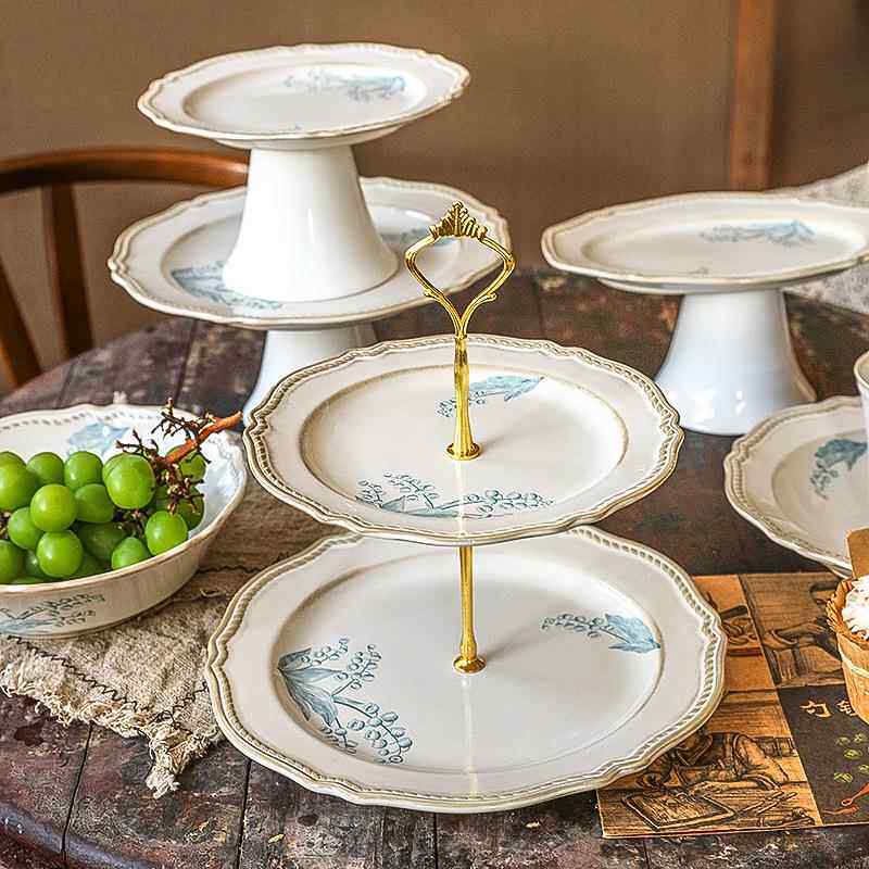 雕法式浮复古点a-499心盘蛋架糕高脚托盘甜品蛋台糕水果盘冷餐茶