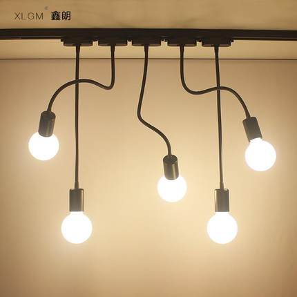 服装店橱窗灯LED软管球泡灯长杆导轨灯明装轨道软杆射灯万向调节