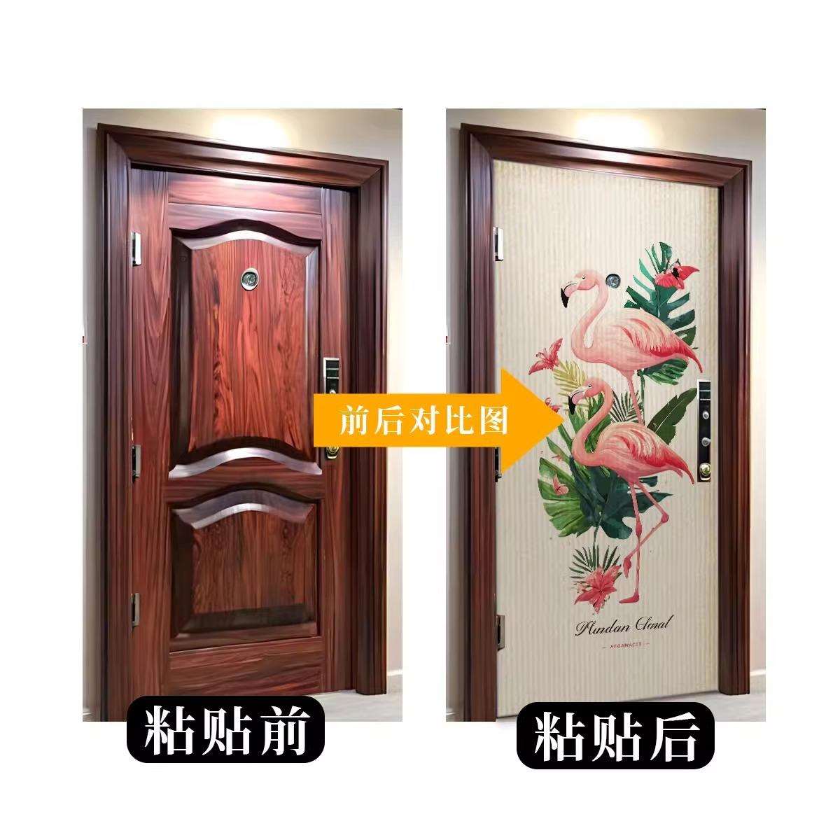 毛毡门贴纸自粘房门隔音加厚门贴纸入户门改造旧木门翻新改色降噪