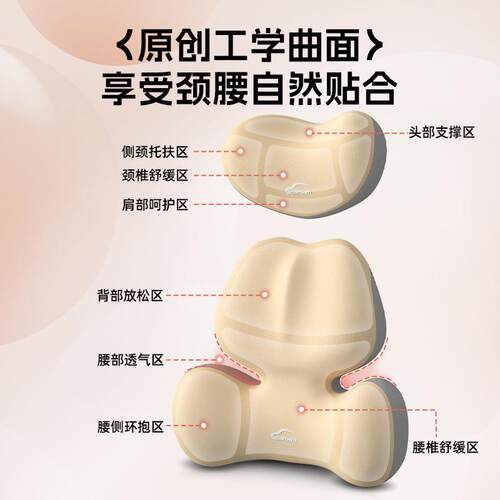 车屋新款汽车车头枕I-659AB护颈枕内靠爱枕靠垫车座椅车枕头载腰