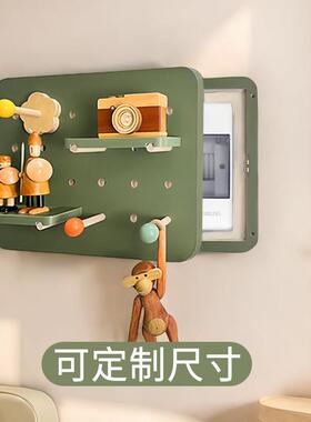 北欧简约电表箱盖板可定制电箱遮挡画盒 打孔安装洞洞板现代风格