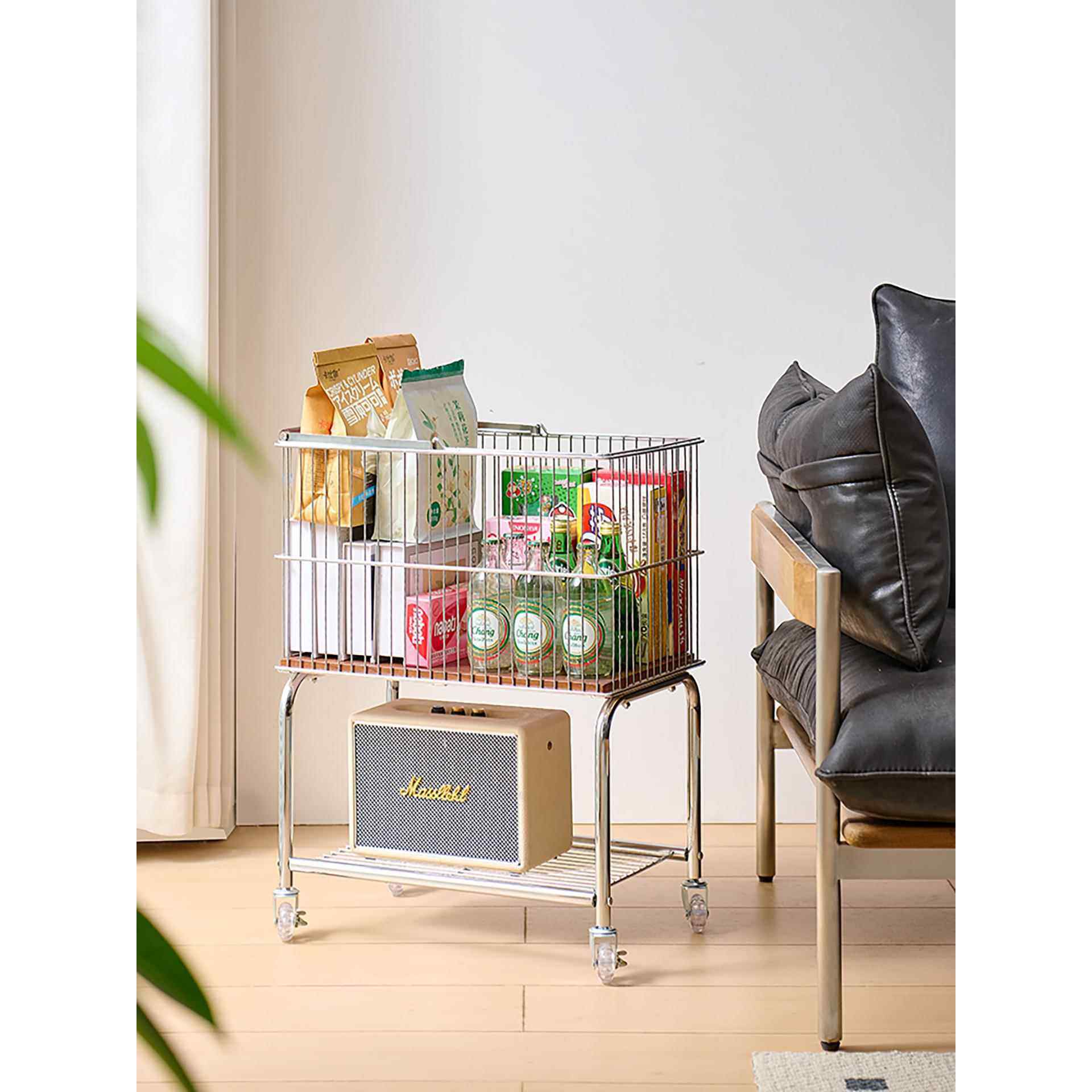 中古移动小推车客厅沙发双层零食收纳架卧室卫生间脏衣篮置物架,住宅家具,移动边几/推车,淘宝优惠券,粉丝福利购,淘宝优惠卷