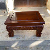 雕花实木榆木炕桌炕几矮桌吃饭桌茶桌飘窗榻榻米桌子中式 仿古方桌