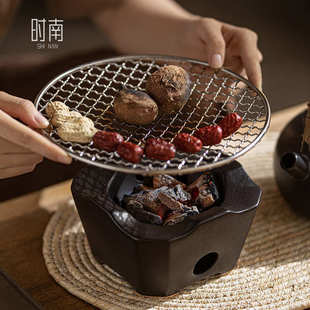老式 围炉煮茶烧炭炉套装 木碳火煮茶炉户外烧烤炉家用室内庭院碳炉