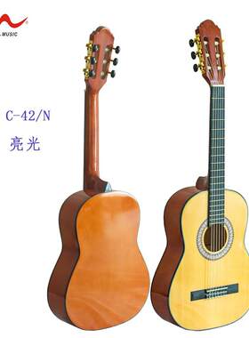 34寸传音牌新品上市-儿童古典吉他/正桶云杉椴木吉他初学