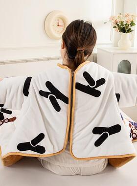 人被儿童防懒踢被学习车沙抱发枕被玩手机加绒多功ZS-2024能可穿