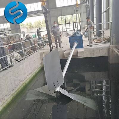 水翼搅拌机选型软化池浆式搅拌器高盐混凝池浆式搅拌器