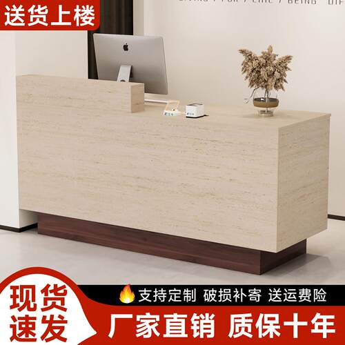 简约现代收银台服装店柜台女装店铺小型吧台桌美发店前台接待台