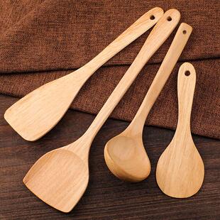 Natural Wood Steak Spatula Kitchen Ladle Cooking Tools