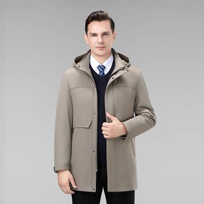 季高档男连帽棉衣新休款2566-C闲外套男装加厚中年冬装冬男士士风