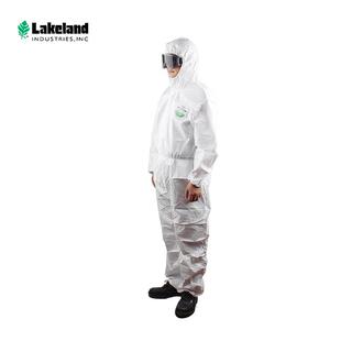 雷克兰防护服带帽连体防静电防飞沫防液体飞溅防化耐酸碱隔离衣
