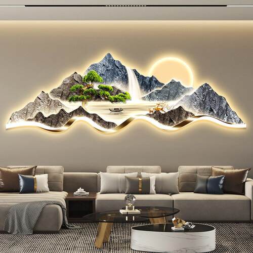 轻奢led带灯客厅装饰画 画沙发背景墙挂画 画壁画 画简约现代高级