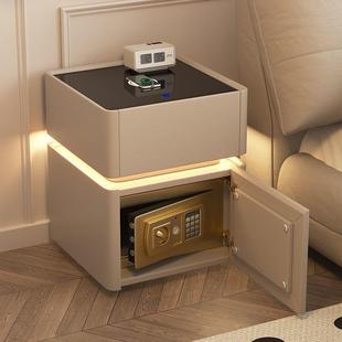 多卧室保险纳柜智能代床头柜保险箱一体收简约现功能家用PVZ无线