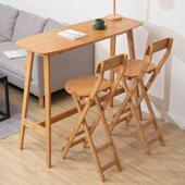 小吧台桌家用小户型脚长条桌高子客厅隔断现见详情实木阳靠窗桌台