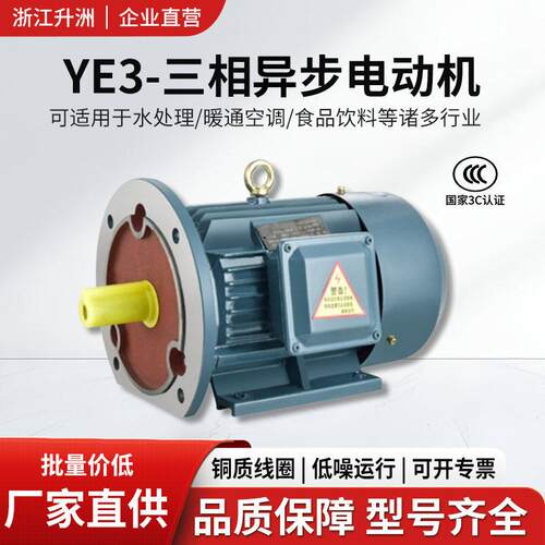 电动机马达相异步电动机YE3-100L-2级国标电机0.75KW-315KW