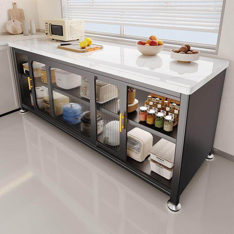 厨房餐边柜落地橱柜操作台多功能碗柜杂物收纳柜岩板柜家用储物柜,住宅家具,餐边柜,淘宝优惠券,粉丝福利购,淘宝优惠卷